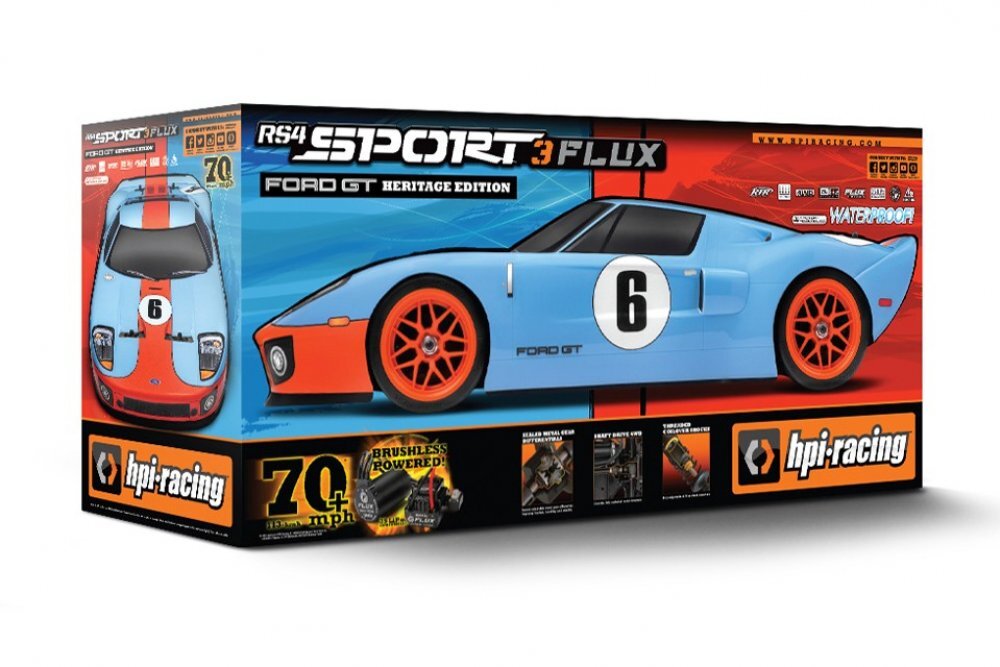 HPI RS4 SPORT 3 FLUX FORD GT LM SPEC II 1/10 4WD ELECTRIC CAR
