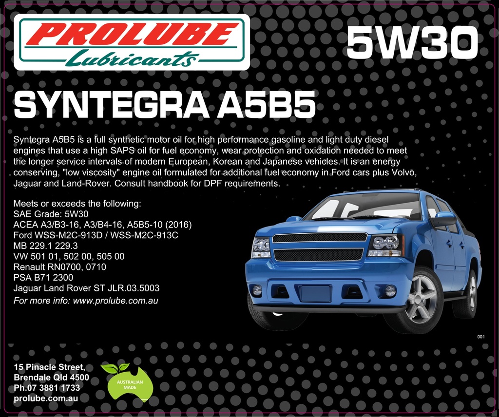 Syntegra A5/B5 5W30 20L