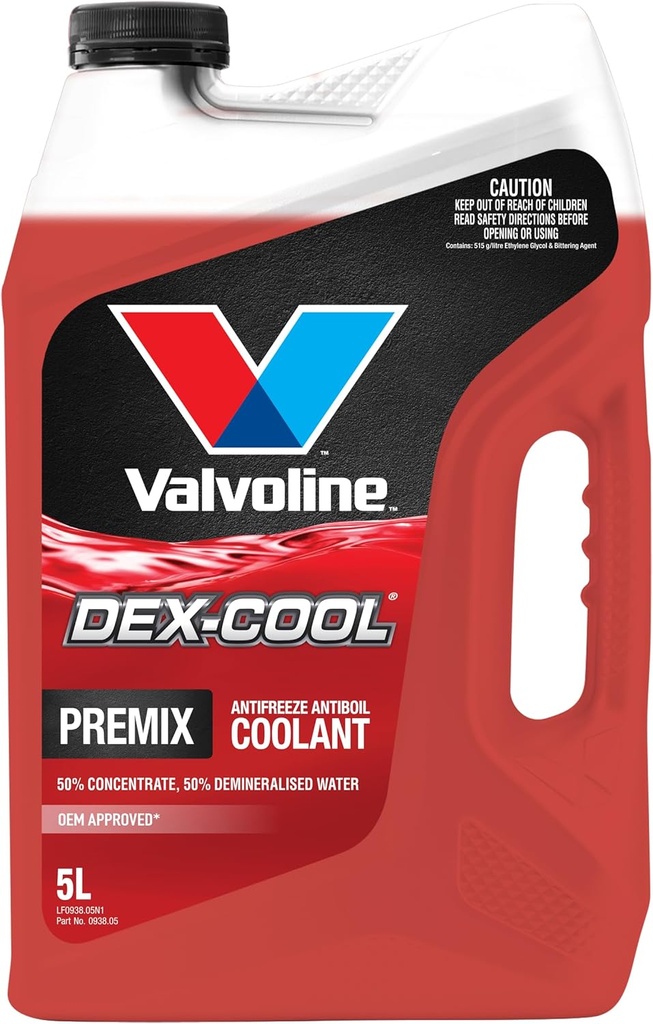 VALVOLINE DEX-COOL READY TO USE COOLANT 5L (0938.05)