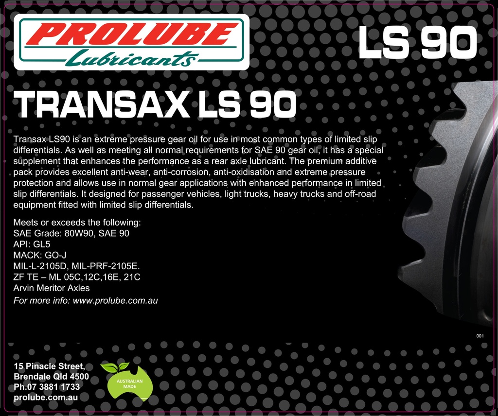 TRANSAX LS90 GL5 20L