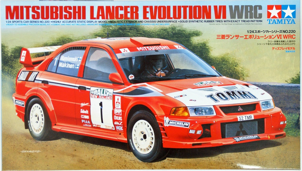 Tamiya 1/24 Mitsubishi Lancer Evolution VI WRC Scaled Plastic Model Kit 24220