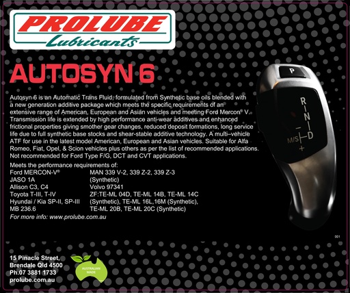 AUTOSYN 6 MULTI-USE AUTO FLUID 20L