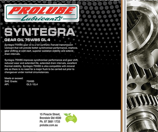 SYNTEGRA 75W85 GL4 GEAR OIL 20L