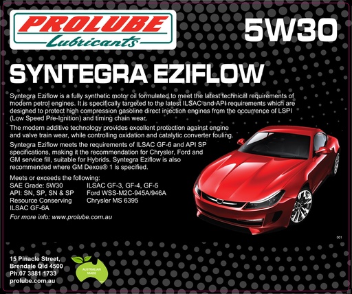 Syntergra EZI Flow 5W30 SP GF-6 5L