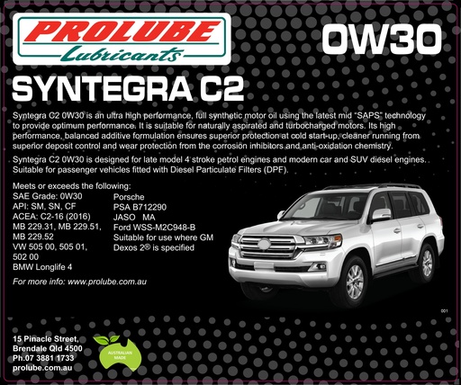 Syntegra C2 0W30 20L
