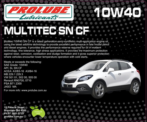MultiTec 10W40 SN 20L