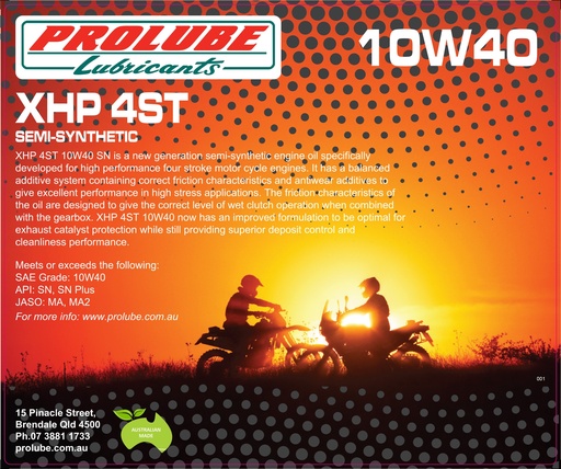 XHP 4ST 10W40 SEMI-SYN 4 STROKE OIL 5L
