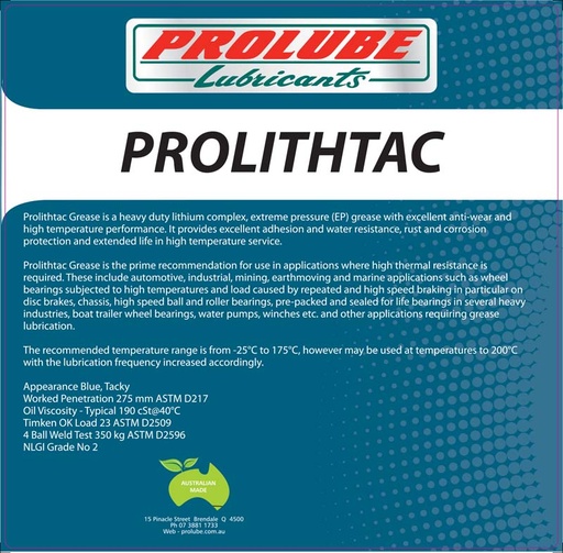 PROLITHTAC HI-TEMP GREASE EP2 2.5KG